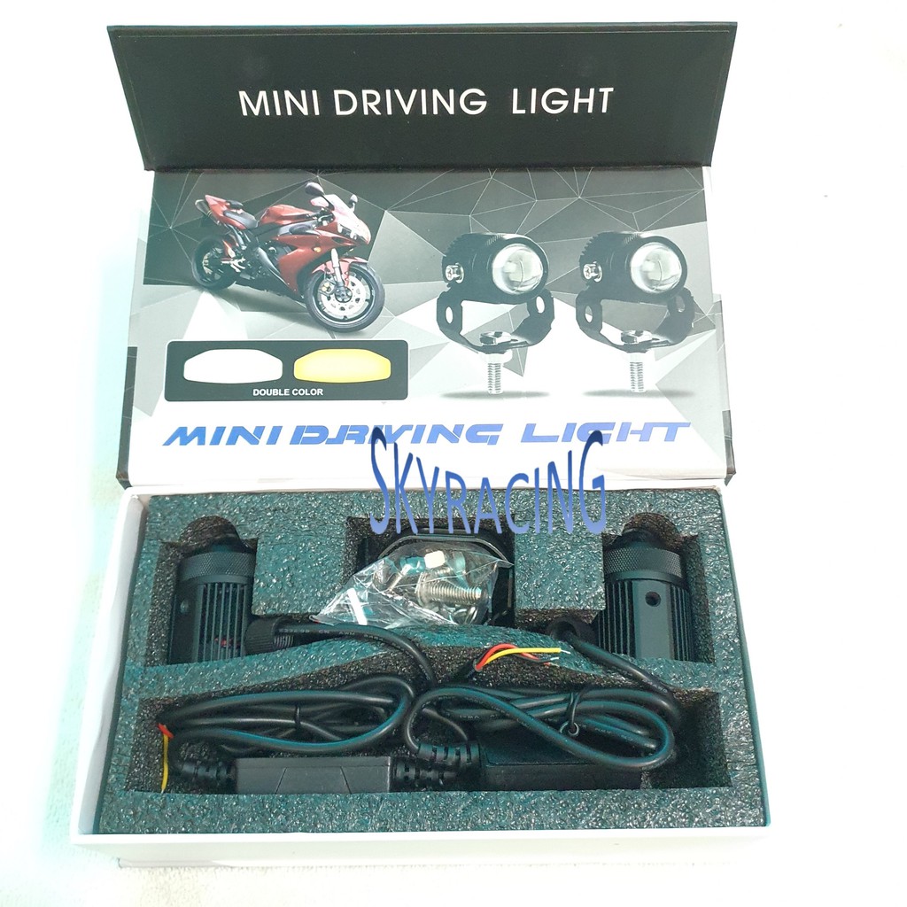 Đèn led trợ sáng bi cầu mini 7494 V4 gắn cho nhiều dòng xe máy