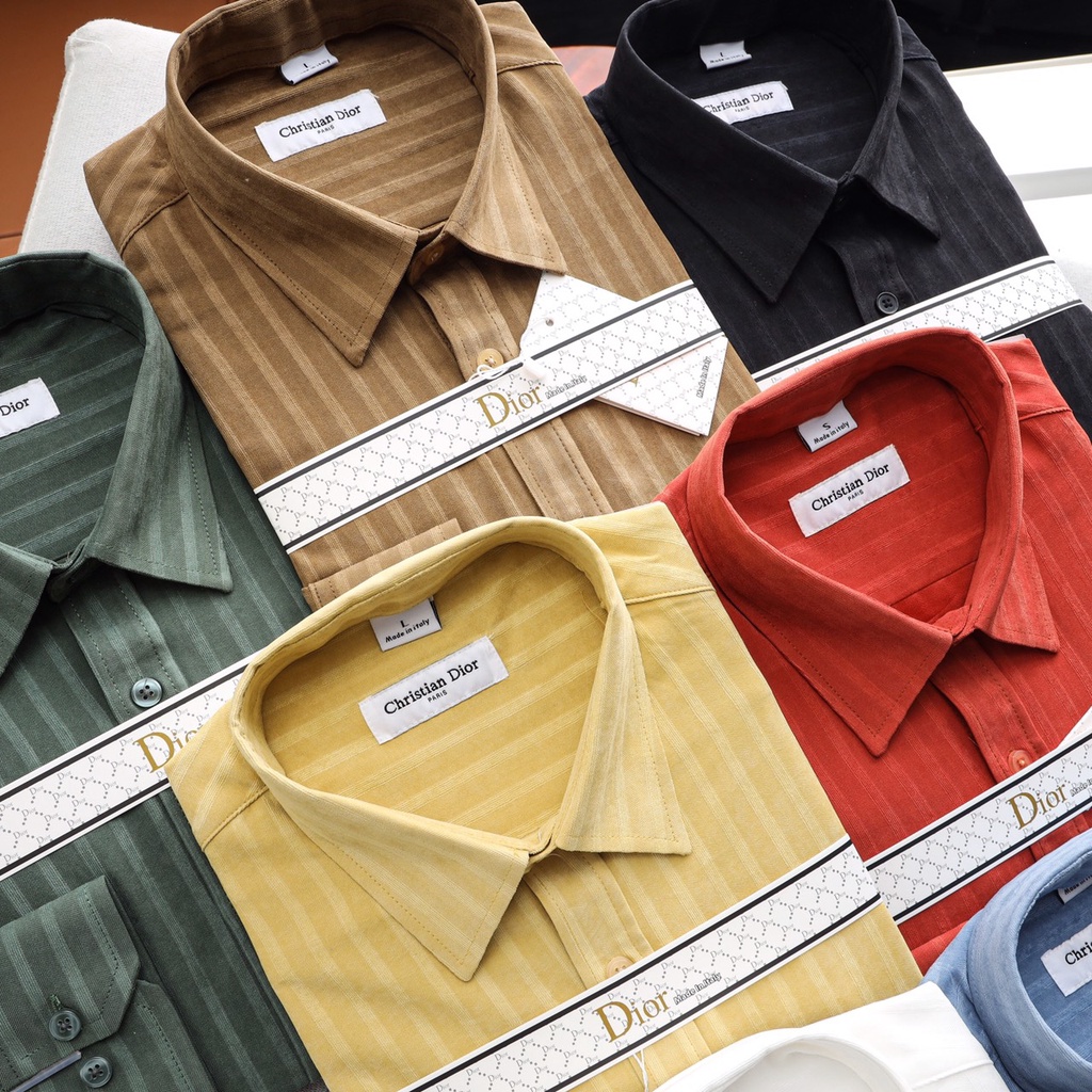 Sơ mi nam dài tay D.I.O.R chất liệu dạ nhung siêu phẩm | BigBuy360 - bigbuy360.vn