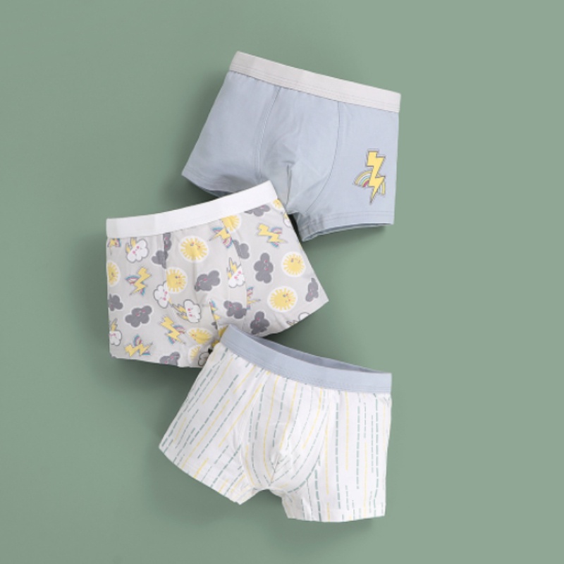 Quần Lót Boxer Cotton Kháng Khuẩn Họa Tiết Hoạt Hình Dễ Thương Cho Bé Trai