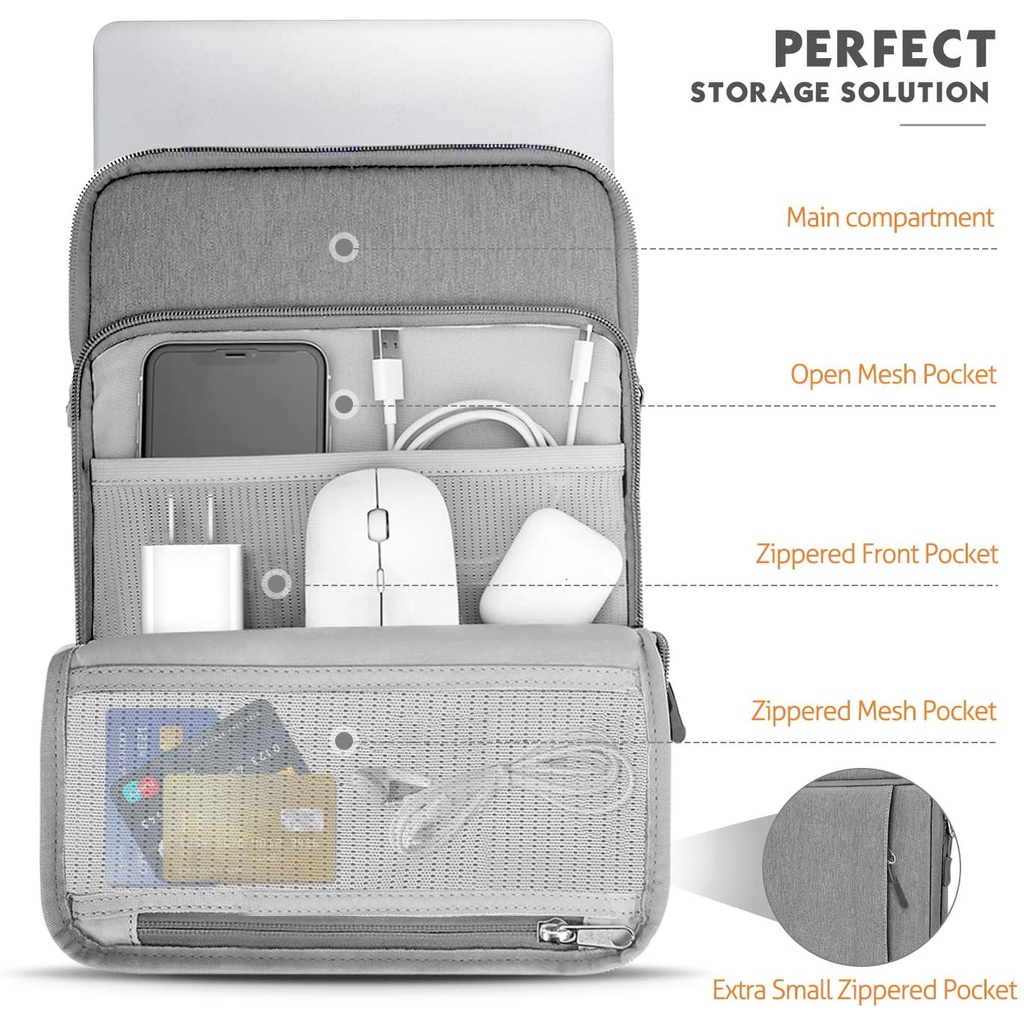 Túi Đựng Laptop 13.3Inch Có Túi Đựng Cho iPad Pro 12.9&quot; 2018/2020 MacBook Air Retina 13.3 Inch