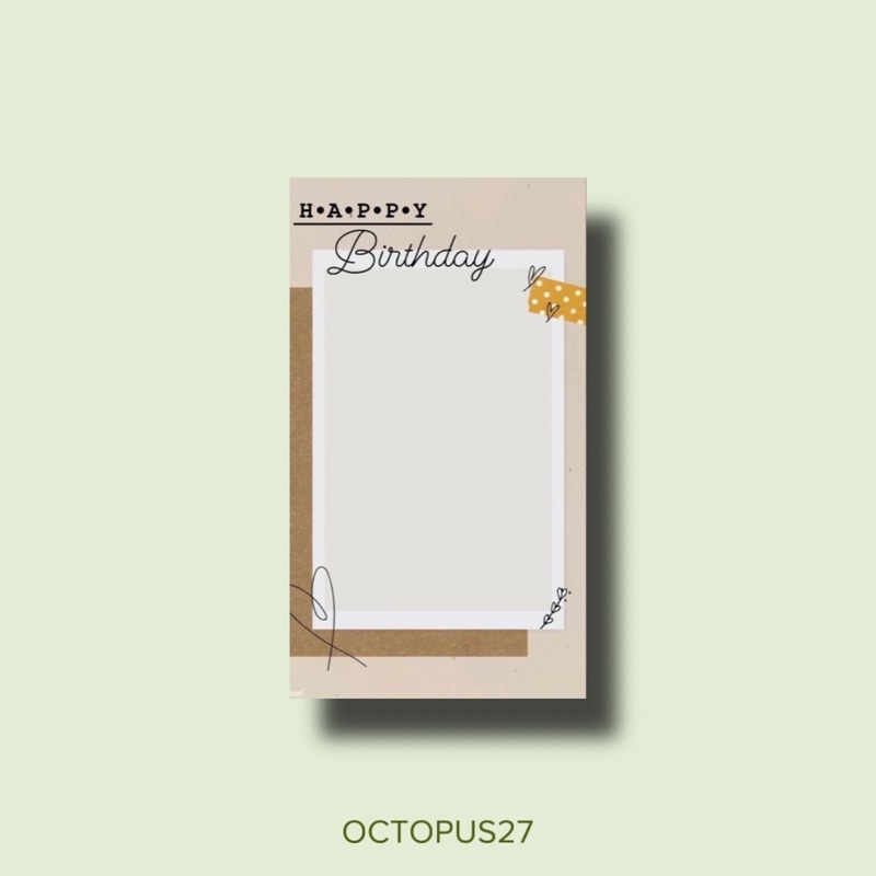 Thiệp Chúc Mừng sinh Nhật Do Octopus Thiết Kế Dành Cho Các Món quà Sinh Nhật Tặng Người Thân, Bạn Bè