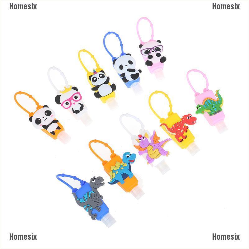 [zHMSI] Cute Silicone Hand Sanitizer Pocketable Antibacterial Holder With Empty Bottle TYU