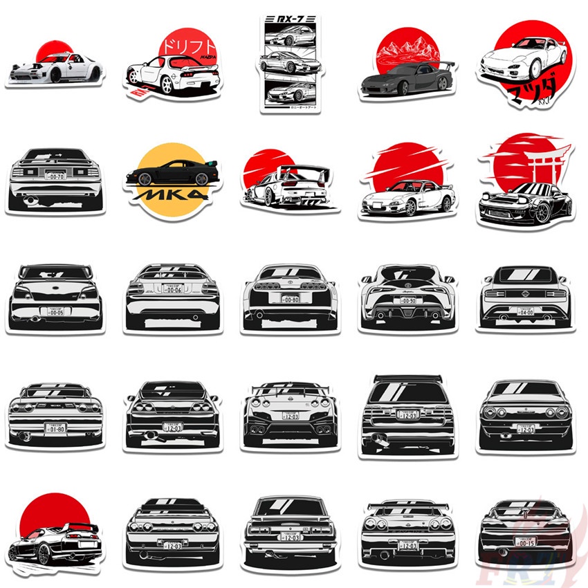 Set 115 Món Đồ Dùng Cá Tính Năng Động ❉ Jdm Legend Series Miếng Dán ❉ Sticker Dán Tường Chống Thấm Nước Thời Trang