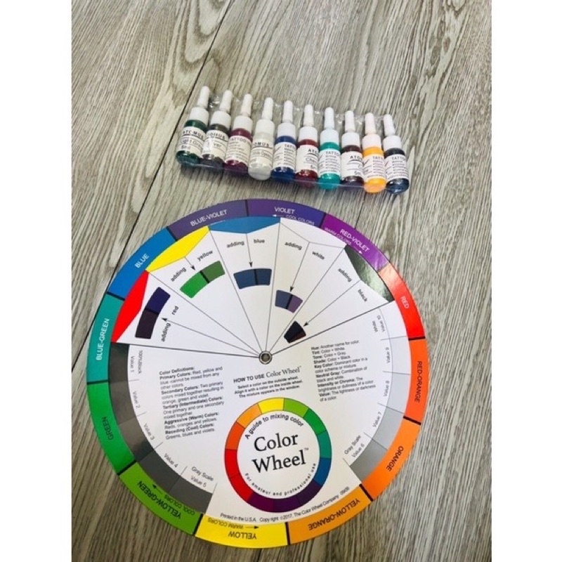 🧨 Bánh xe màu sắc/color wheelứng dụng phun xăm, hội hoạ, thiết kế