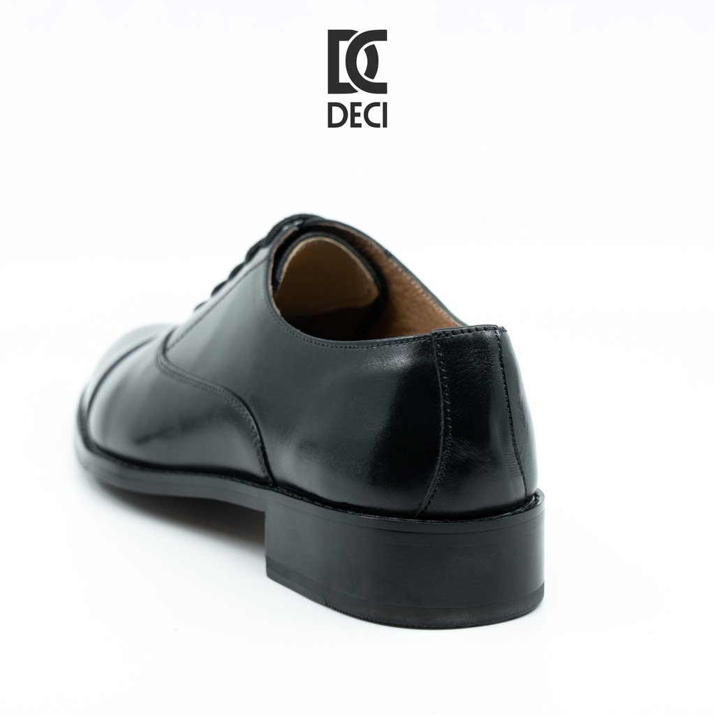 [DA BÒ MỘC] Giày tây nam cao cấp công sở DECI BROGUE-12 màu đen lịch lãm.