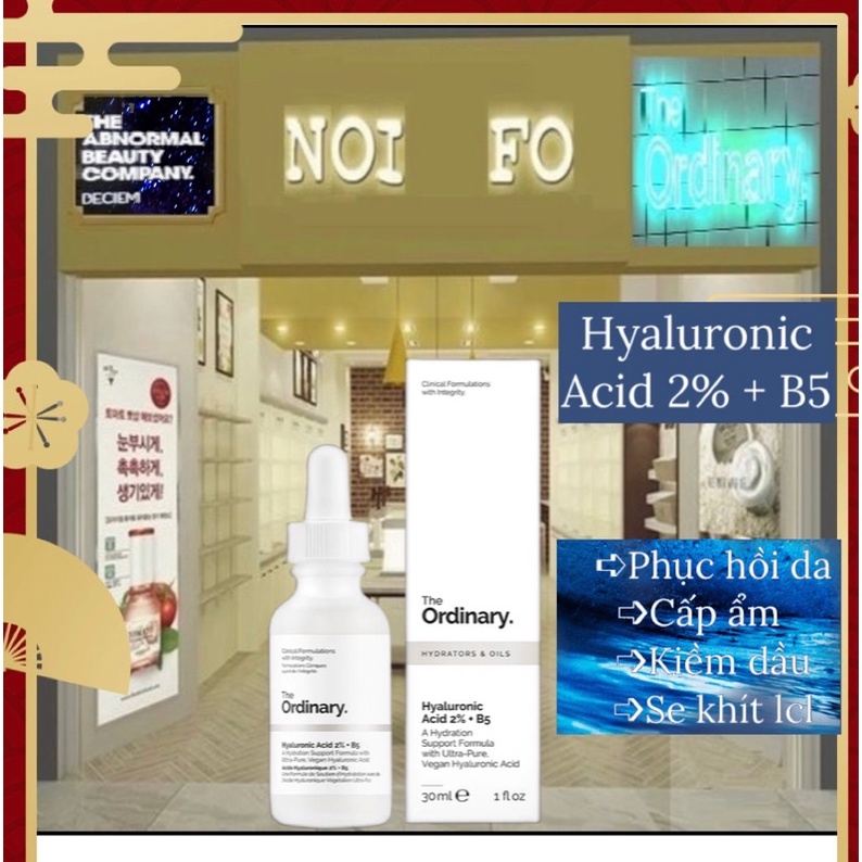 Serum The Ordinary Cấp ẩm hồi phục Hyaluronic Acid 2% + B5