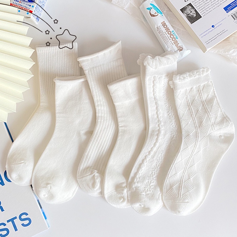 Tất Ống Phối Ren Kiểu lolita Nhật Bản Dễ Thương Cho Nữ