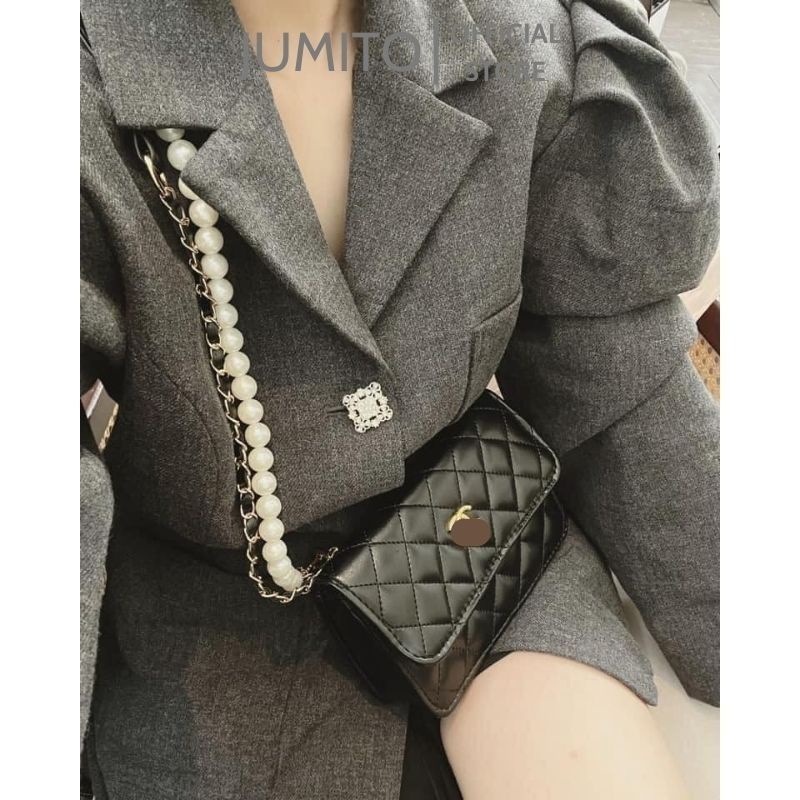 Túi xách nữ quai ngọc kèm dây đeo chéo đeo vai sang chảnh JUMITO AB3006