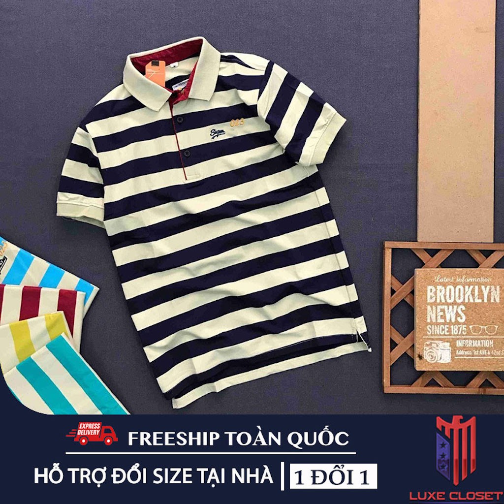 Áo thun nam có cổ phối sọc ngang cao cấp - Thời trang Havis - ASTD043 | BigBuy360 - bigbuy360.vn