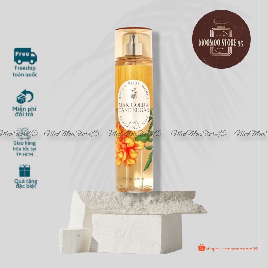 Xịt thơm toàn thân Bath &amp; Body Works Marigold &amp; Cane Sugar