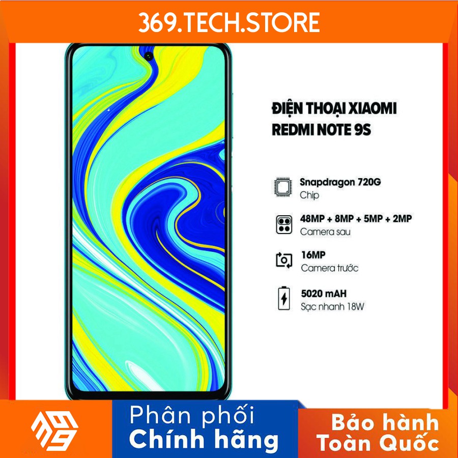 [ HÀNG CHÍNH HÃNG ]  Điện thoại Xiaomi Redmi Note 9S (4GB/64GB) - HÀNG CHÍNH HÃNG