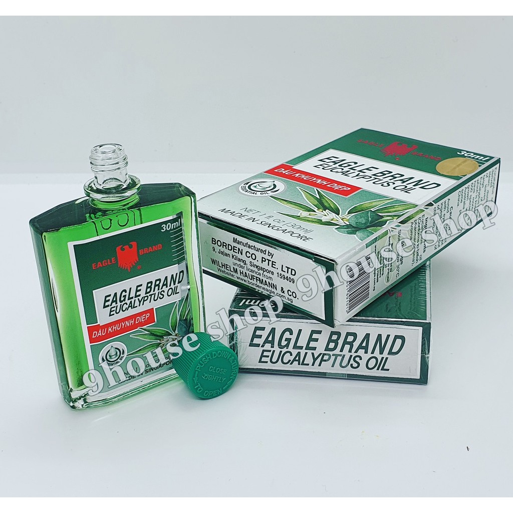 01 Dầu Khuynh Diệp Con Ó MỸ EAGLE BRAND EUCALYPTUS OIL 30ML (2 NẮP- Singapore Sản Xuất)