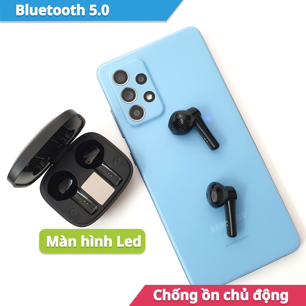 Tai nghe Bluetooth - tai nghe không dây LB8 | Cảm ứng,chống nước- chống ồn chủ động - 4 tiếng nghe gọi