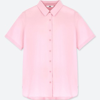 Áo sơ mi hồng Uniqlo