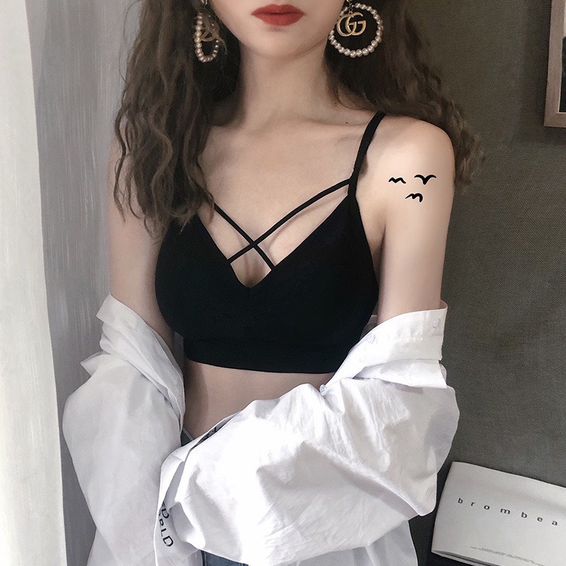 Áo bra nữ áo lót len tăm lưng đan chéo kiểu dáng thể thao trẻ trung freesize PASANA0075