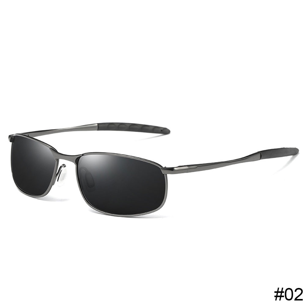 Hw Kính Mát Gọng Vuông Kim Loại Phong Cách Cổ Điển Cho Nam