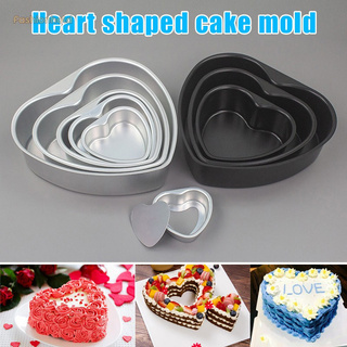 Khuôn Làm Bánh Bằng Hợp Kim Nhôm Hình Trái Tim Kích Thước 4 / 5 / 6 / 8 / 10 Inch
