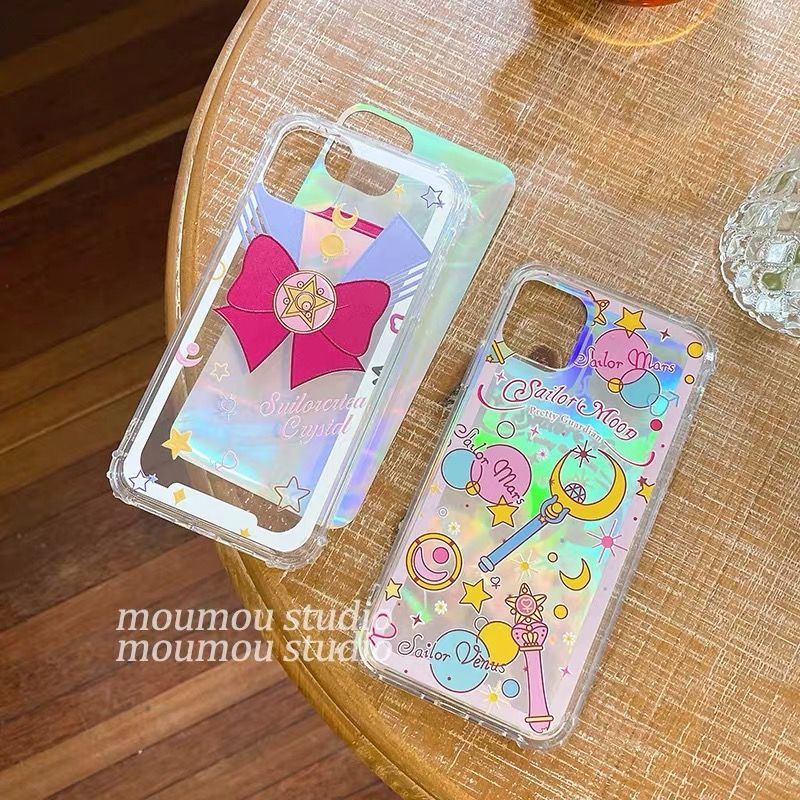 Thẻ Màu Laser Gradient Thời Trang Gắn ốp điện Thoại Cho Iphone 14 13 12 Casing 11 11 Pro Max X Xs Max Xr 7 Plus 8plus
