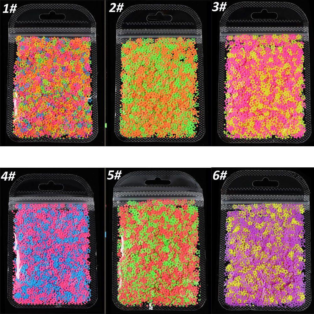 Phụ Kiện Trang Trí Móng Tay Màu Sắc Neon Lấp Lánh Xinh Xắn