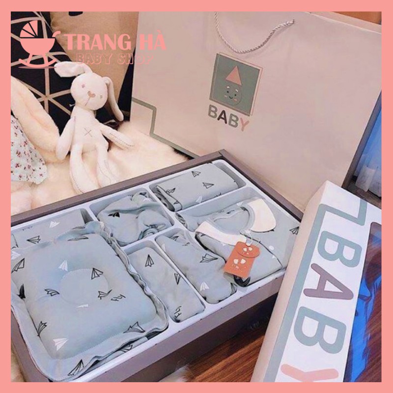 🎁𝑯𝑶̣̂𝑷 𝑸𝑼𝑨̀ 𝑻𝑨̣̆𝑵𝑮🎁 Set Đồ Sơ Sinh Quà Tặng Cho Bé 22 Chi Tiết Coton Mùa Hè Có Hộp Sang Chảnh💓Quà Tặng Đầy Tháng Cho Bé