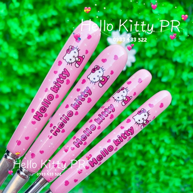 Set hộp đũa muỗng nĩa inox cán sứ Hello Kitty