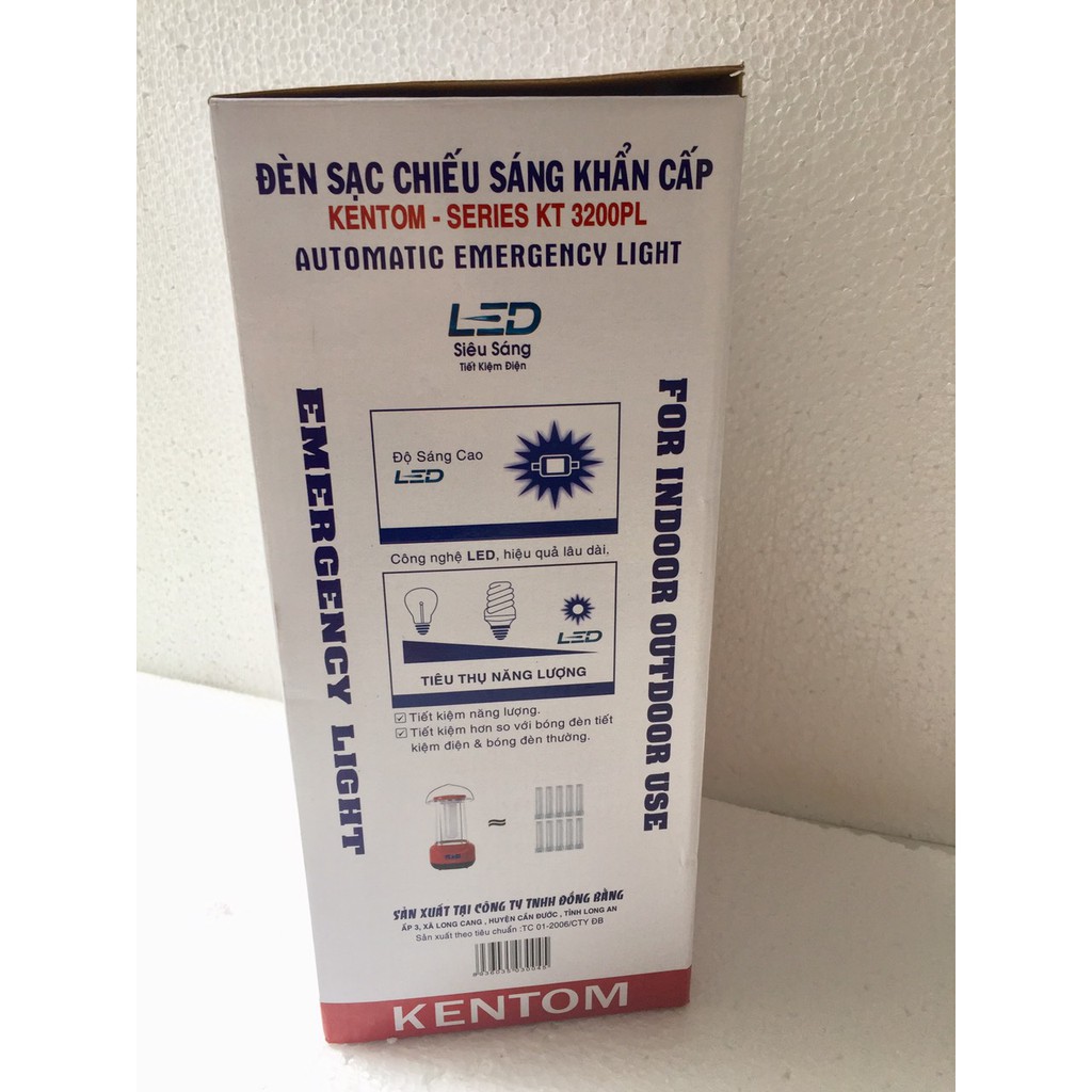 Đèn sạc chiếu sáng khẩn cấp Kentom KT 3200PL  bóng led