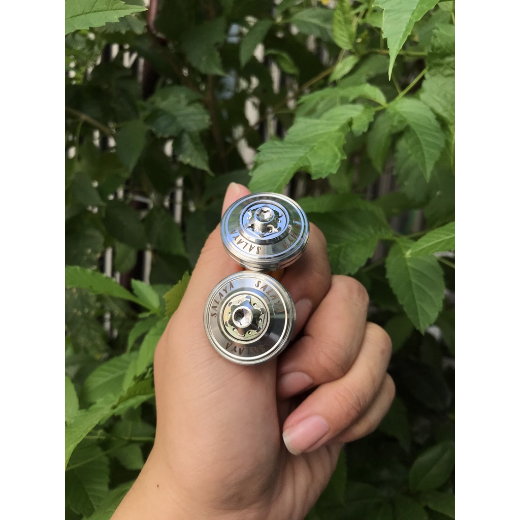 Gù SALAYA inox 304, Gù tay lái SALAYA inox 304 xe máy mẫu tròn SALAYA