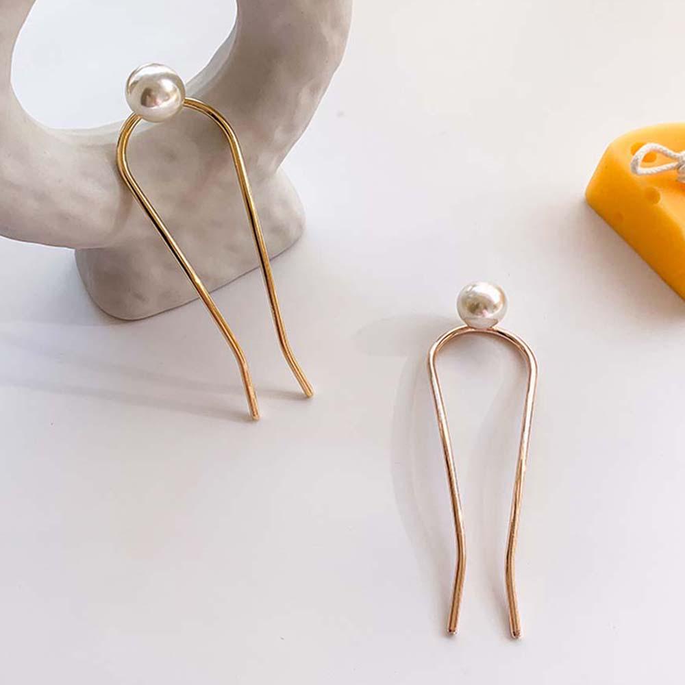 LILYES Kẹp Tóc Nhỏ Đính Ngọc Trai Đơn Giản Thời Trang Cho Nữ