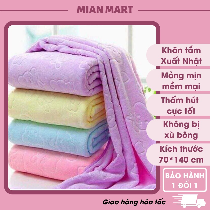 [SIÊU MỀM] Khăn tắm xuất Nhật khổ 140x70 cm - MIAN MART