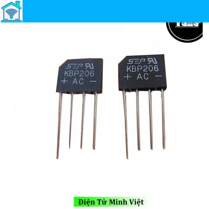 Diode Cầu 2A Dẹt ( KBP206 2A 600)