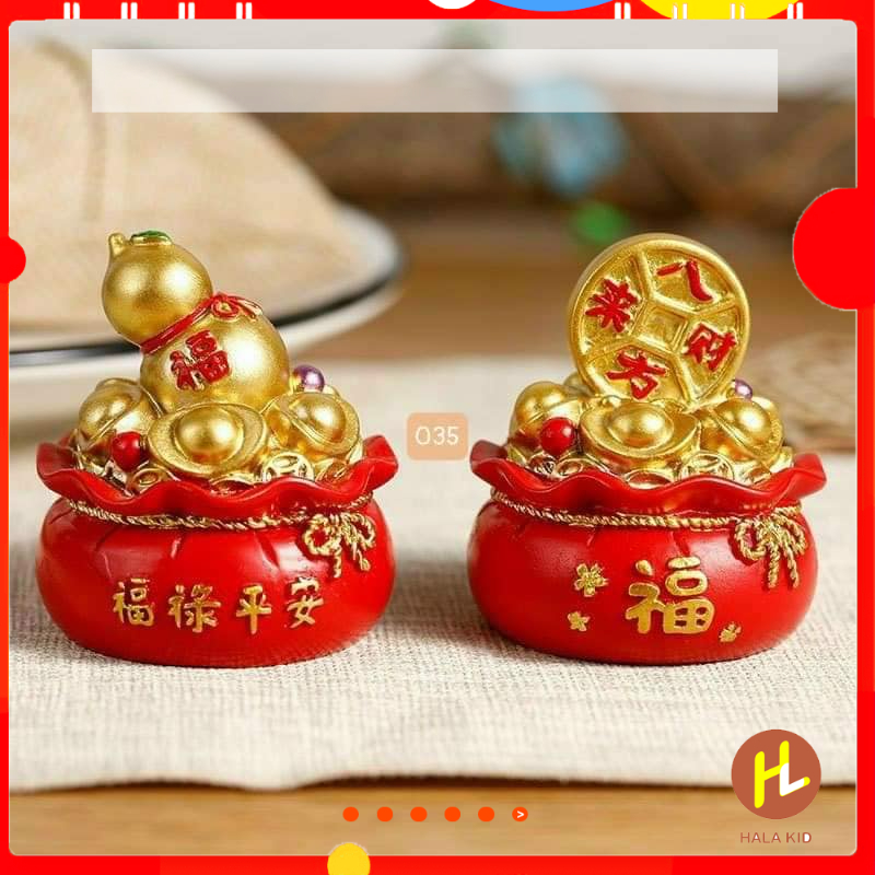 Hũ đựng muối gạo nước tài lộc may Mắn Trang Trí Ban Thờ, Bàn Làm Việc