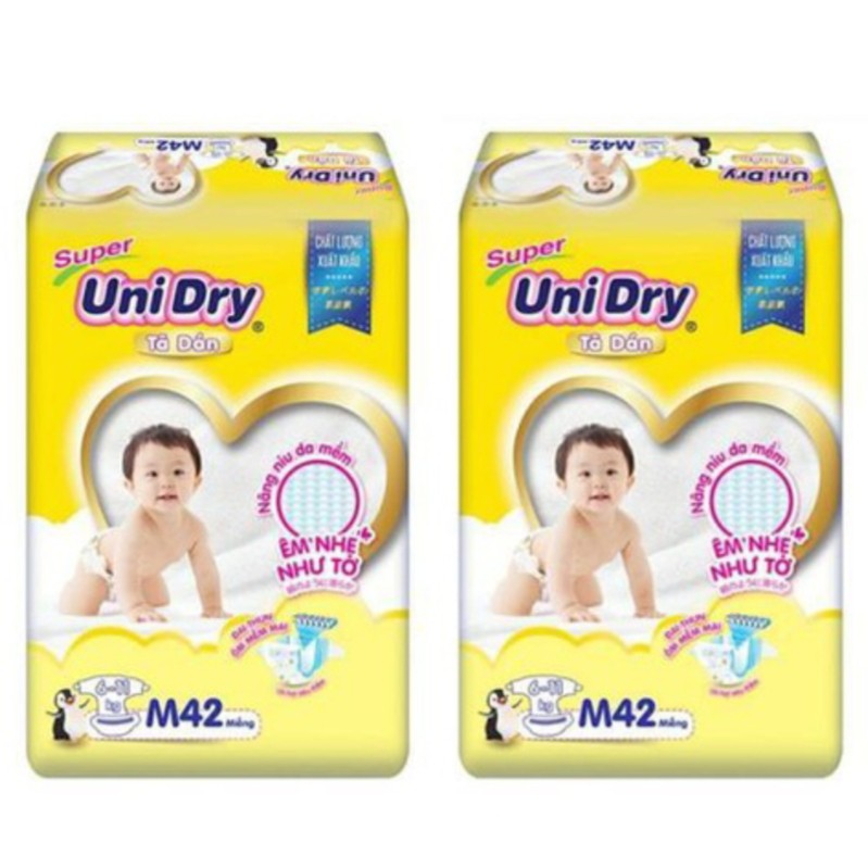 (Mua 2 Combo tặng quà) Combo 2 gói tã dán Unidry S48 M42 L38 XL34