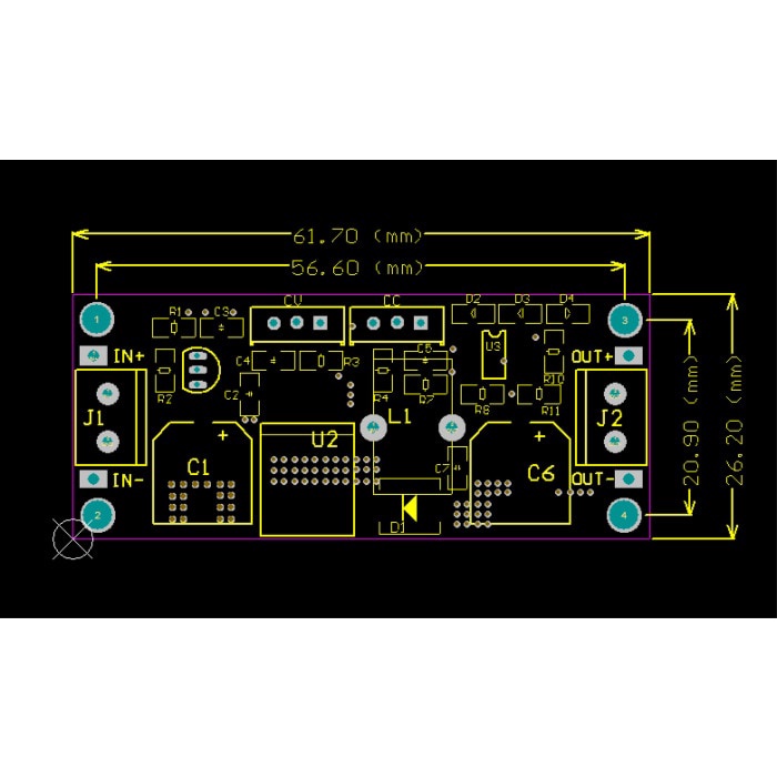 Bảng mạch hạ áp Cc/ Cv 5a Xl4015 E1 6-38v sang 1.25-36v Dc chuyên dụng