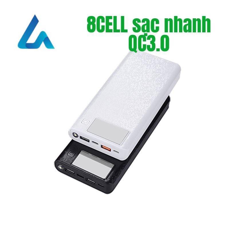 Box sạc dự phòng 8 cell LED hỗ trợ sạc nhanh QC3.0 Zin TP