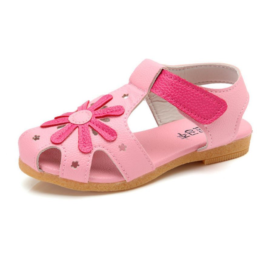 Sandal hoa cúc hồng bé gái nhỏ