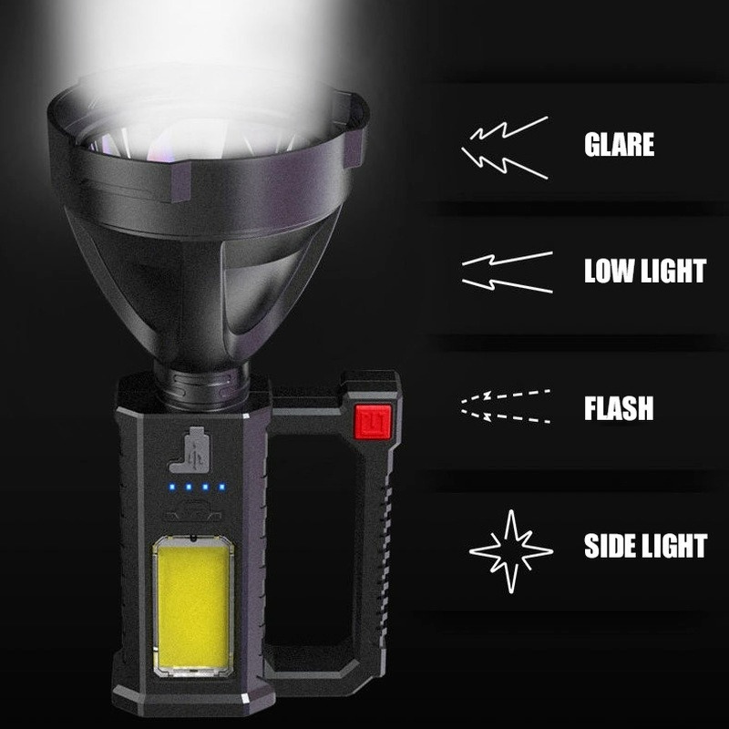 Đèn LED Cầm Tay Chống Thấm Nước Sạc USB Tiện Dụng