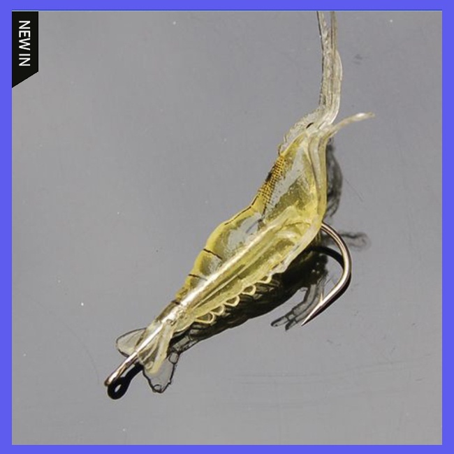 Mồi Câu Cá Giả Hình Con Tôm Mềm 4cm