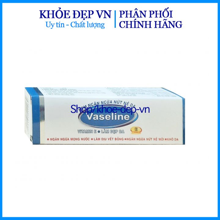 Vaseline - Sáp vaselin dưỡng môi, ngăn nẻ môi, khô môi, da làm đẹp da, làm dịu vết bỏng Tuýp 10g