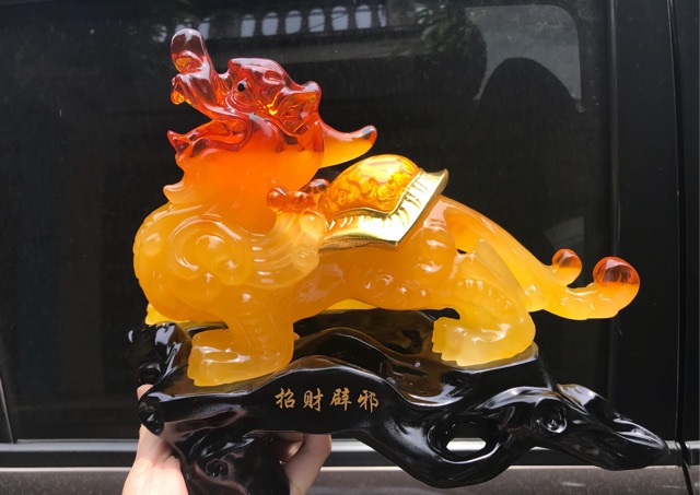 Tỳ Hưu Yên Vàng Phong Thuỷ  28cmx23cm