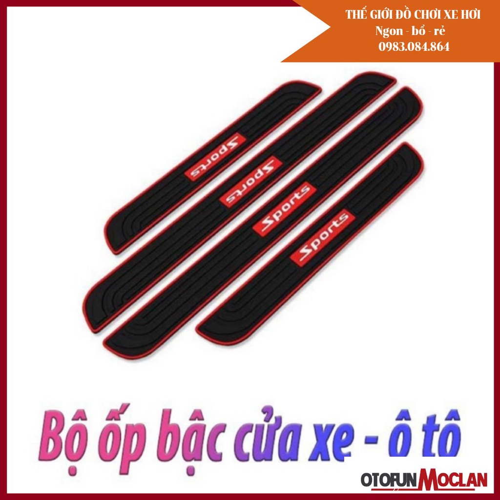 Nẹp bước chân chống xước - miếng dán cao su bậc cửa bộ 4 miếng