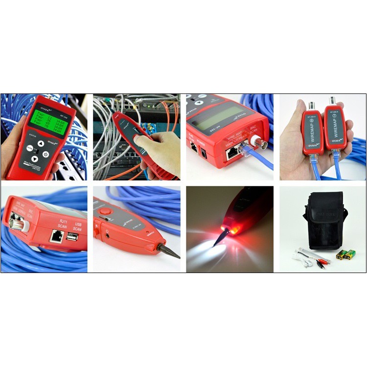 Máy test mạng đa năng NF-388 đo số mét cáp
