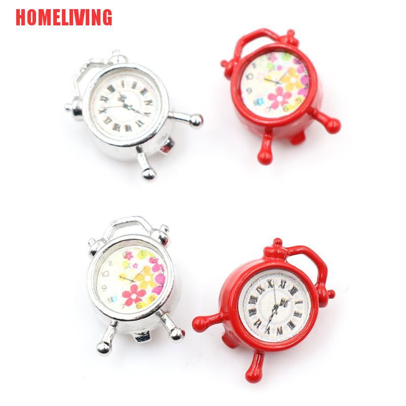 Đồng Hồ Báo Thức Mini Tỉ Lệ 1 / 12 Dùng Để Trang Trí Nhà Búp Bê