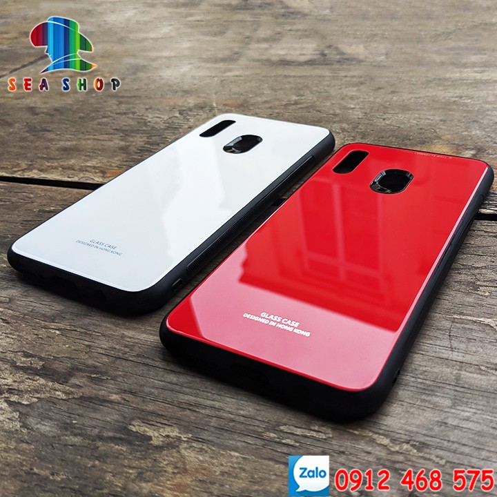 Ốp lưng Samsung A30, A20 - Viền nhựa dẻo - Mặt lưng sử dụng chất liệu kính cường lực, màu sắc luôn tươi sáng