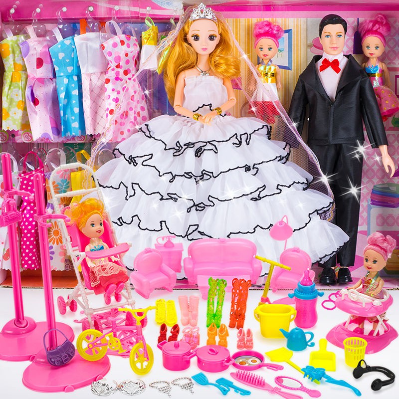 Bộ Đồ Chơi Búp Bê Barbie Xinh Xắn Dành Cho Bé