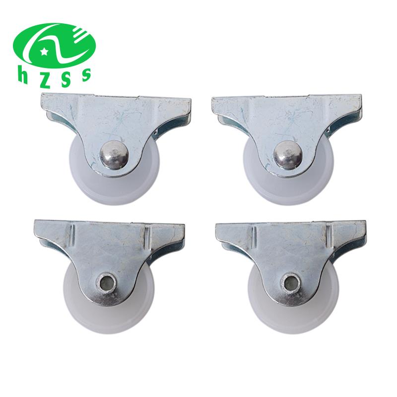 Bộ 4 Bánh Xe Nhựa Đường Kính 25mm Màu Trắng Thay Thế Cho Đồ Nội Thất