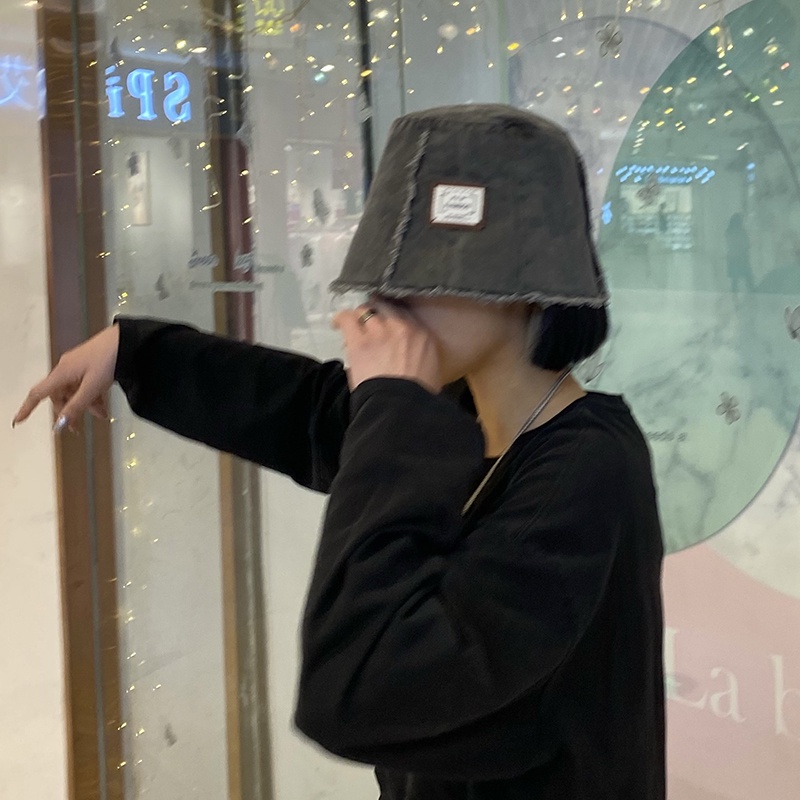 Mũ Bucket Màu Tối Phong Cách Retro Cá Tính