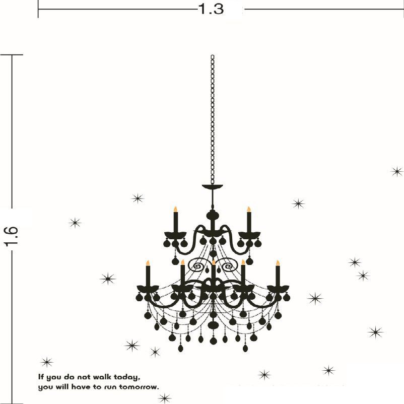Decal dán tường Chùm đèn 3D - DKN057