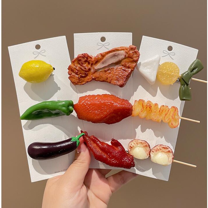 Kẹp Tóc Hình Thức Ăn Dễ Thương Ngộ Nghĩnh Cho Nữ