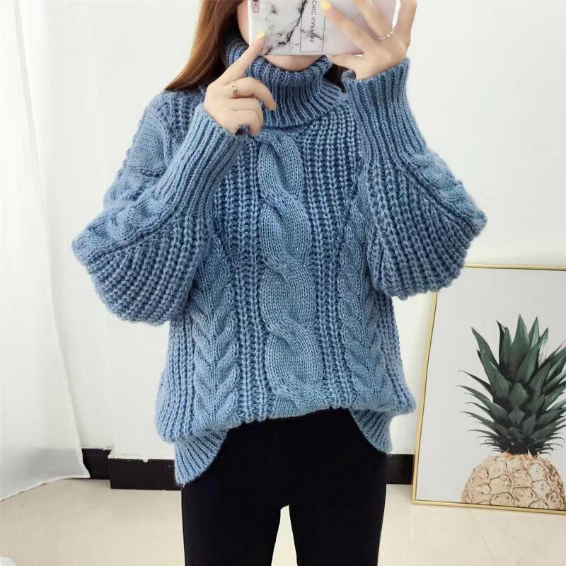 [Mã SKAMLTSM9 giảm 10% đơn 99K] áo len cao cổ dày len thừng cổ lọ dáng rộng tay dài kiểu hàn quốc | BigBuy360 - bigbuy360.vn