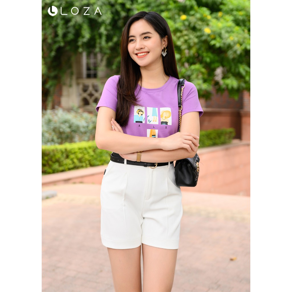 Quần short nữ LOZA nâu- LQ03102